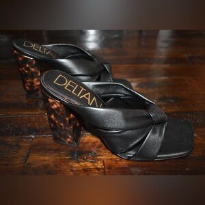 Delta Black and Tortoiseshell Heels